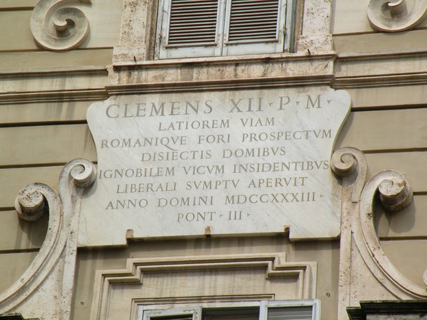  Clemens XII P M Latiorem Viam Romanique fori prospectum ...